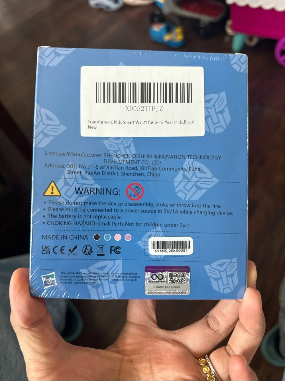 Transformers Black Kids Smart Watch New Sealed